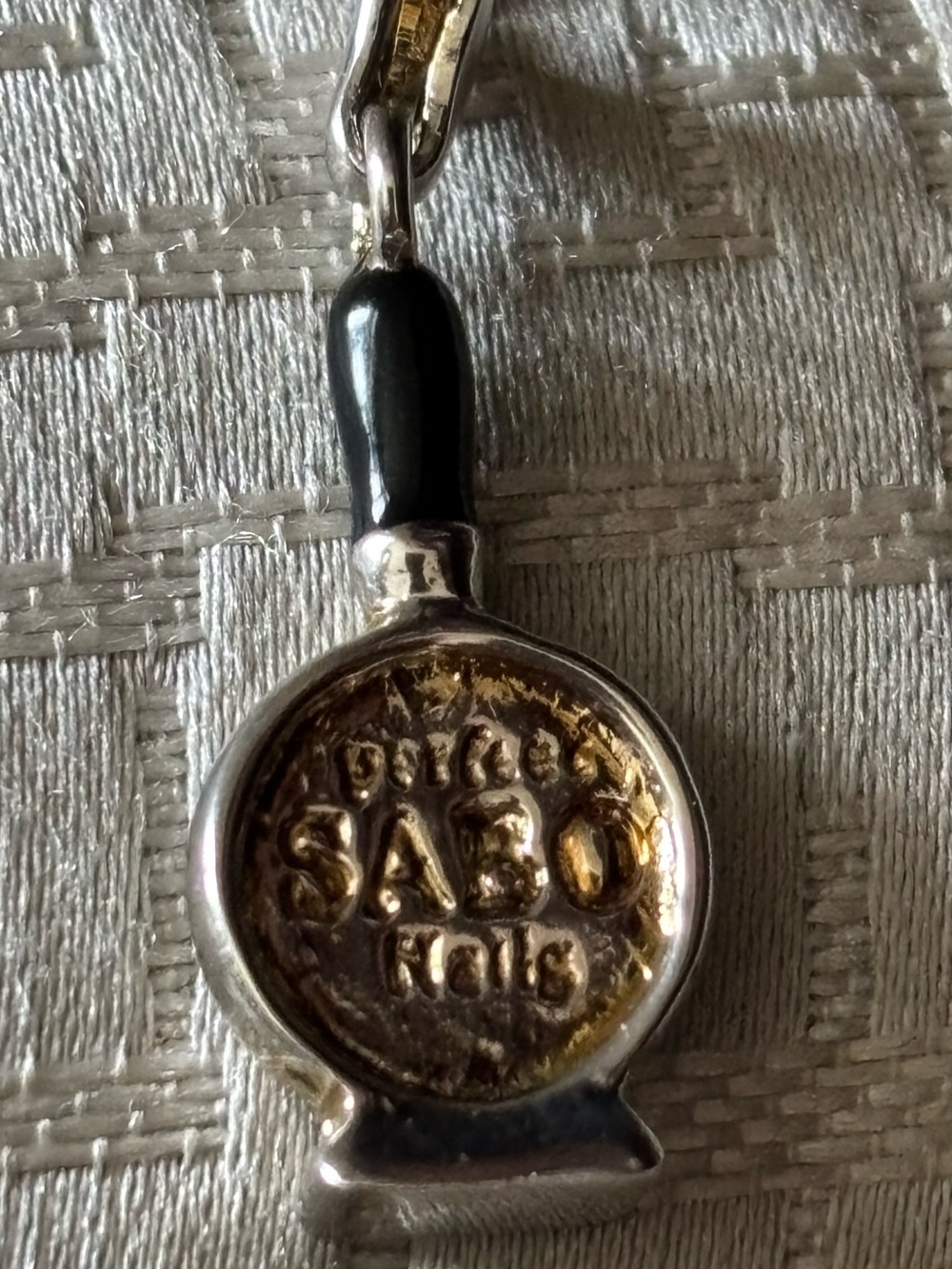 Thomas sabo nail polish bottle Pendant Charm in Black 925 silver